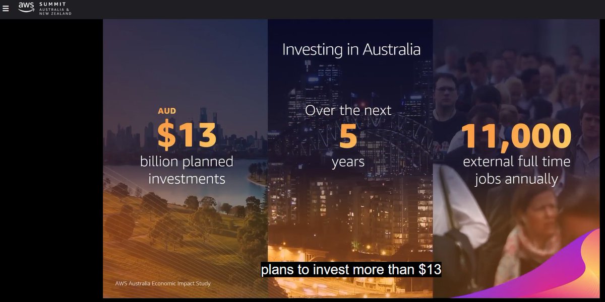 DigitalColmer's tweet photo. Great to see the investments in Australia and in sustainability...@climatesalad and support from @AlboMP... 🚀
#TheDigitalCoach #AWS #AWSSummit #ANZSummit #CloudComputing https://t.co/tfCYPrX4tN