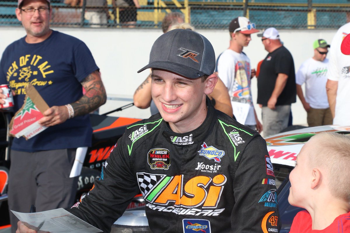 OswegoSpeedway's tweet photo. Congrats @AustinBeers_19 on your first win with the @NASCARRoots Whelen Modified Tour @RichmondRaceway ! Weโre looking forward to having Austin and the rest of the Mod Squad back for โModified Madnessโ alongside the Sport Mod XMR on Saturday, Sept. 2 #BudClassicWeekend. ๐ป๐ https://t.co/IEw0X8vmCI