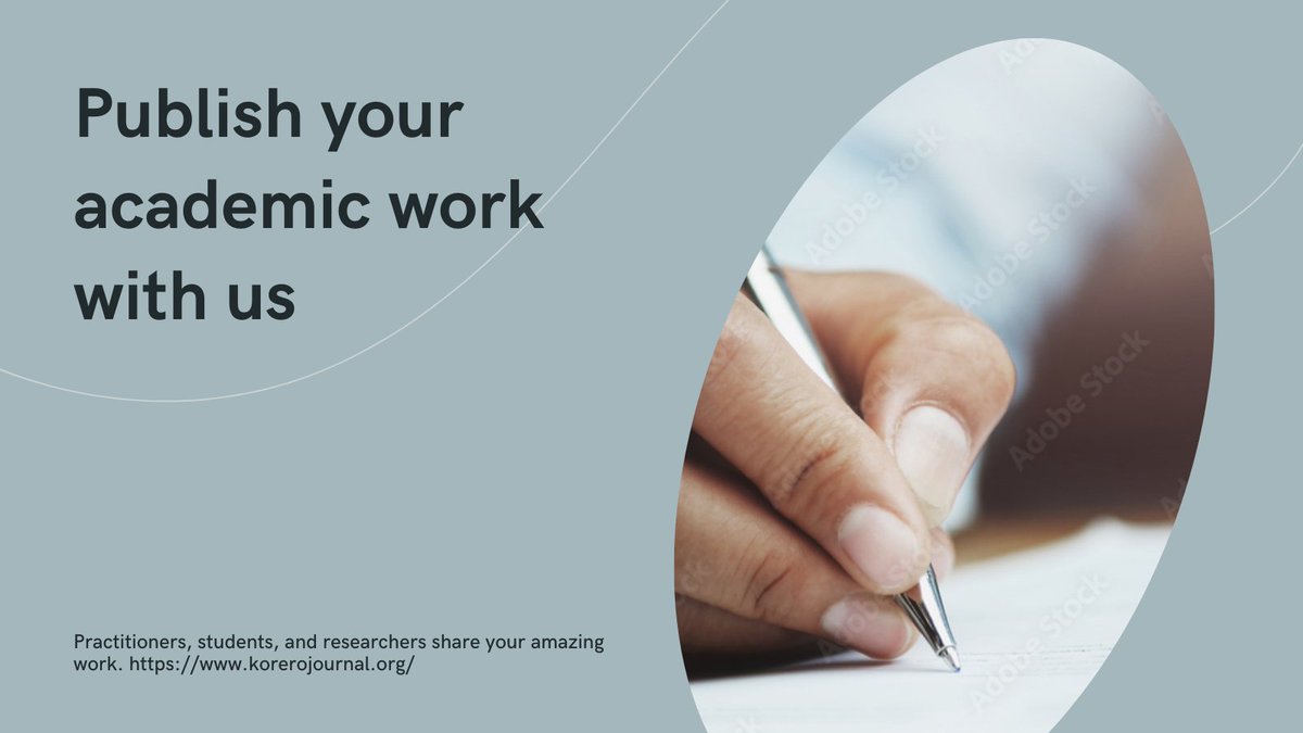 ISO: Teachers, practitioners, students, &amp; researchers publish your work with us. My colleague, @scubaprofsocal <a href="/EdActsGlobal/">EdActsGlobal</a> &amp; I have started an online academic journal, &amp; we'd love to publish your work 4 free, and I will work with you to prepare it. korerojournal.org