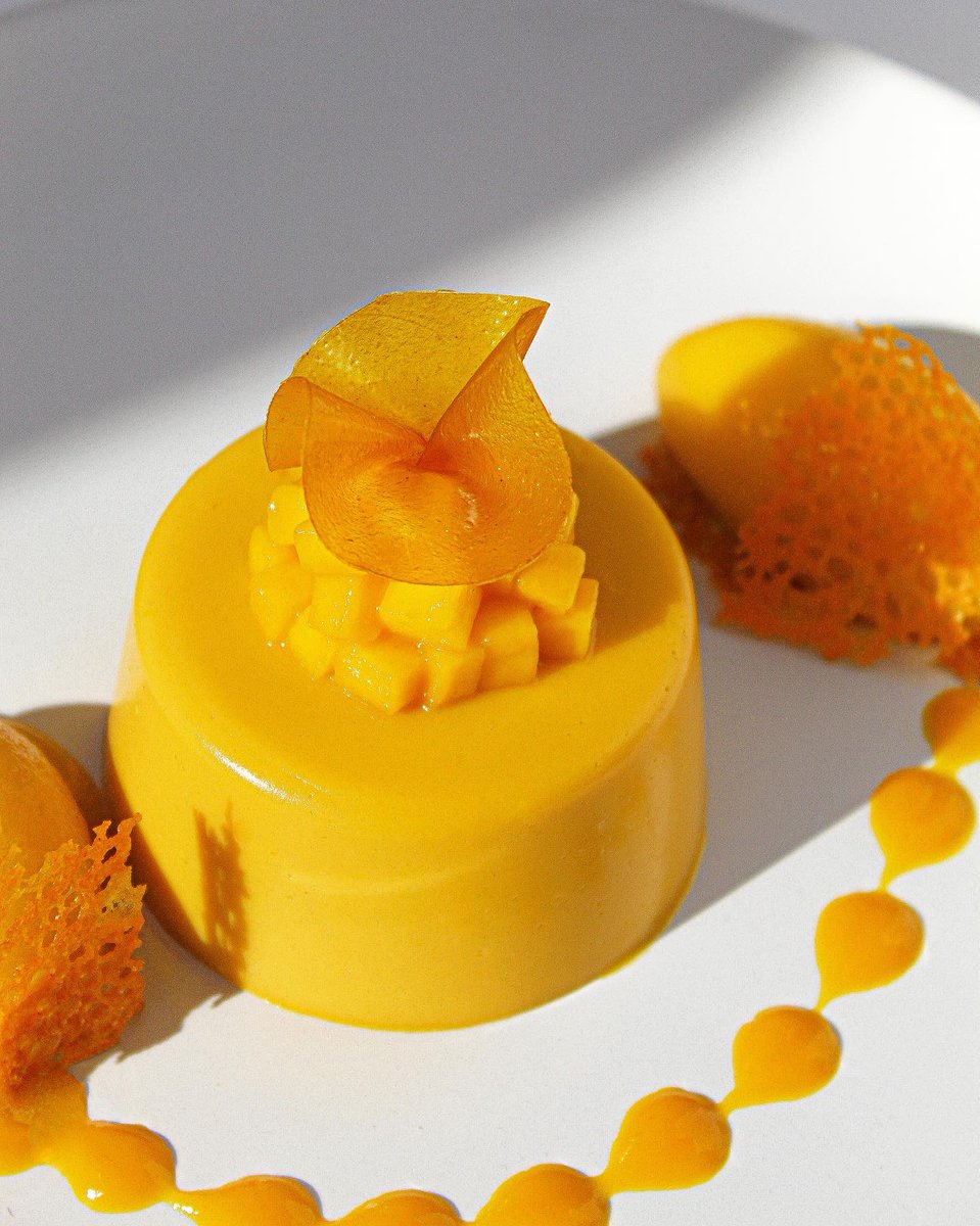 heywood_l's tweet photo. Mango inspired plated dessert🥭🌱

Mango Panna Cotta | Mango Sorbet | Mango Coulis | Mango Fruit Leather | Fresh Mango | Mango Coral Tuile | https://t.co/7it0C677Vz