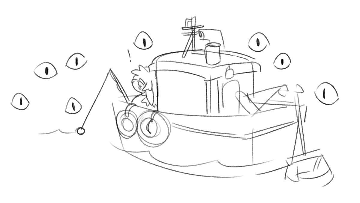 Playing DREDGE while dating eldritch horror god be like: 