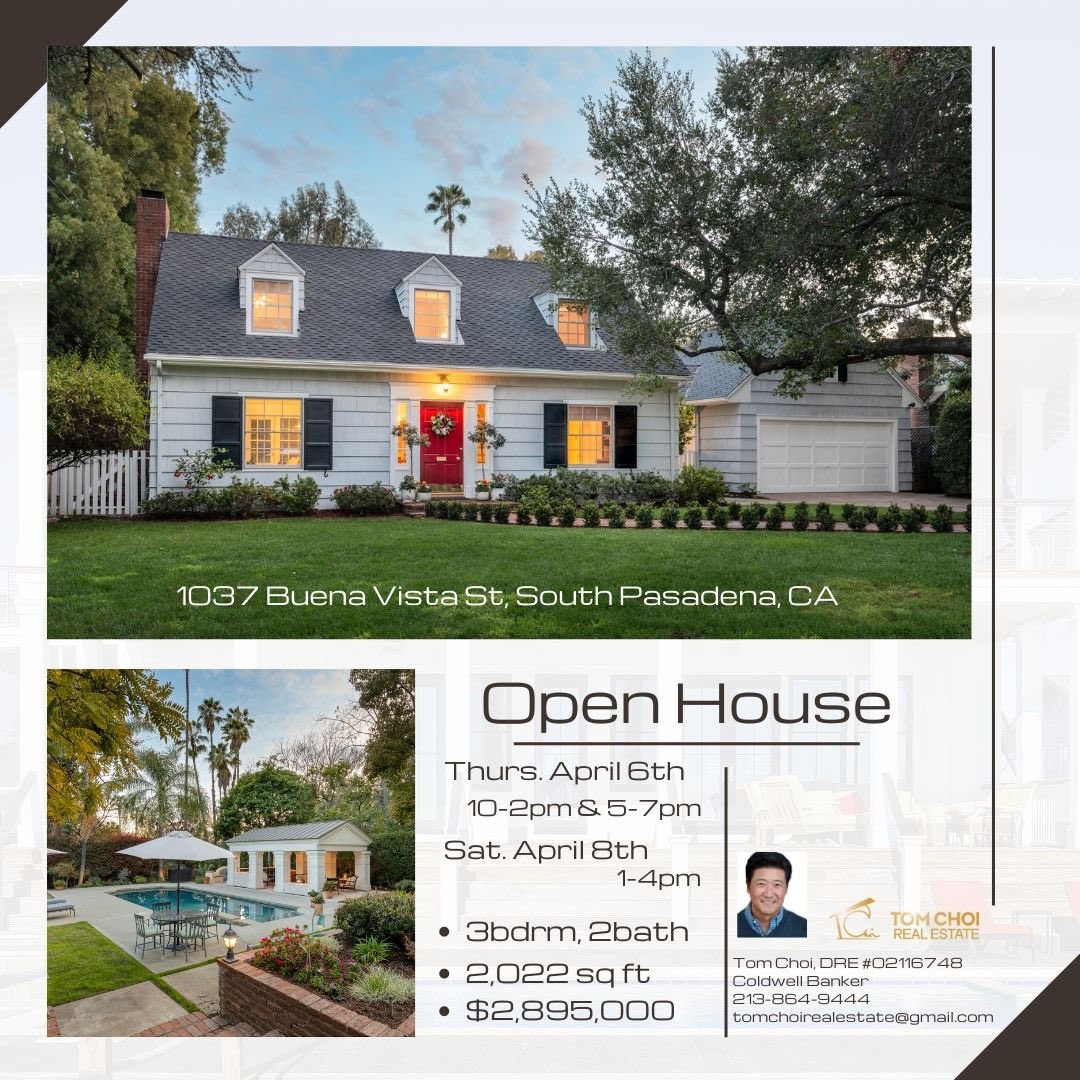 TomChoiRlEstate's tweet image. Open house this thurs 10-2pm &amp;amp; 5-7pm and sat 1-4pm. 

📍 1073 Buena vista st, south Pasadena, ca 
🏠 3bdrm, 2bth 
💵 $2,895,000

#southpasadena #homesforsale #capecodstyle #realestate #openhouse