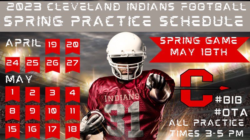 coachQ_13's tweet photo. Excited to get back to work!  Cleveland Texas your Indians have been putting in some hard work. Hope to see ya out at the Spring game @CoachSwag08 @CoachKedH @CHS_CISD @ClevelandISDTX @MariaSilvaCISD https://t.co/no1GNRo8Ed