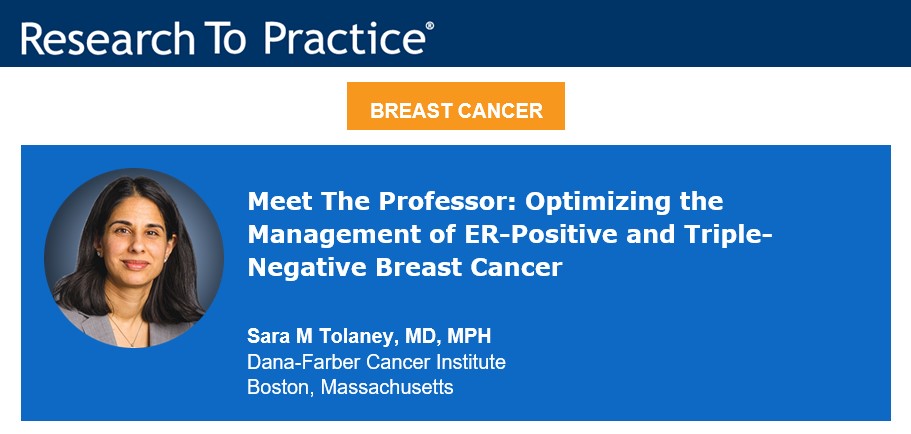 The proceedings from Dr. Tolaney's (@stolaney1) recent Meet The Professor webinar series, focusing on the management of ER-positive and triple-negative #breastcancer, is now available online⬇️ researchtopractice.com/browse-tumor-t…