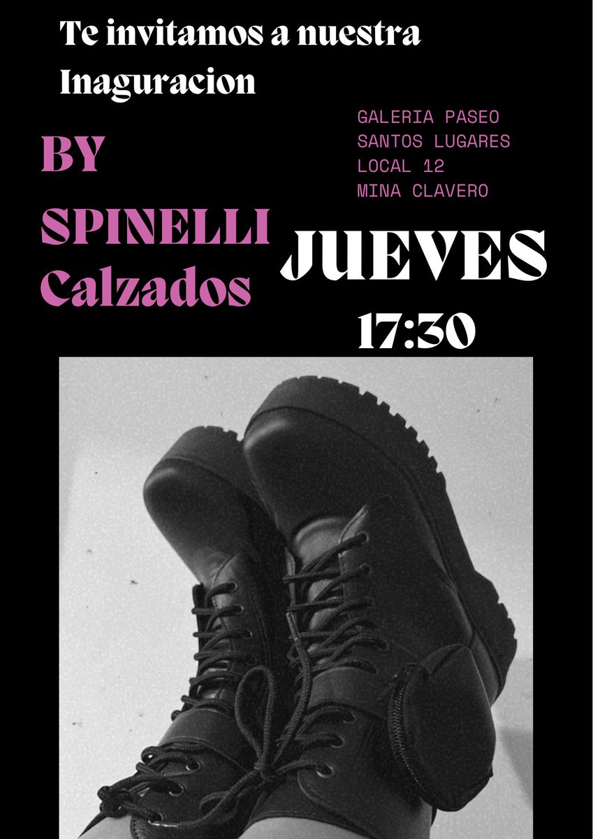 Inauguramos BySpinelli Calzados
Galería paseo santos lugares 
Local 12
L@s espero ♥️🥳