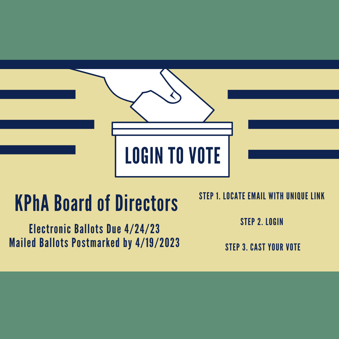 KyPharmAssoc's tweet photo. Cast Your Vote for KPhA Board of Directors!📝 - https://t.co/zHIXEzTqGj https://t.co/PVRJBoxDtn