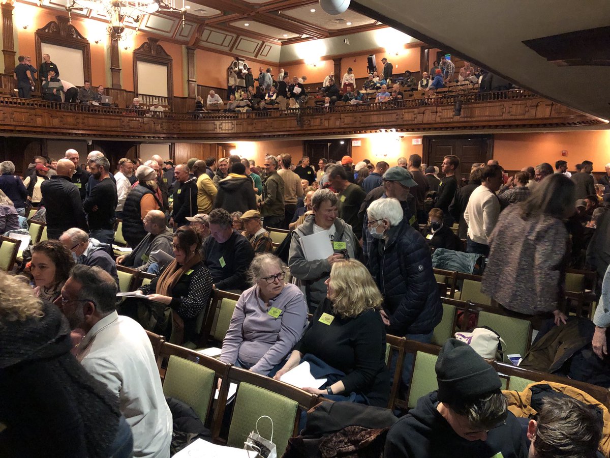 It’s a packed house at the Provincetown Town Meeting