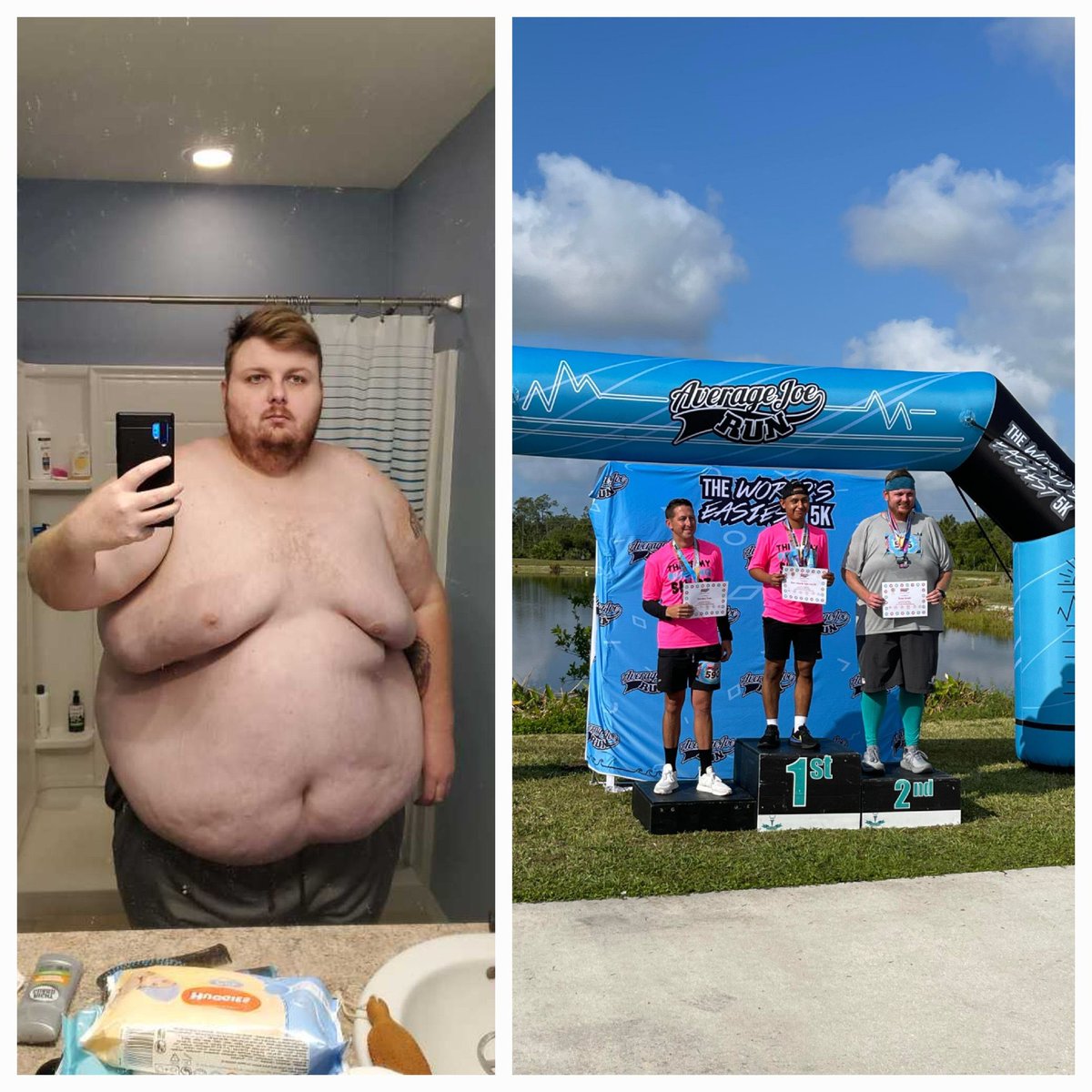 This is Bryan, a Nickmercs viewer who recently shared his weight loss journey with the MFAM’s Get Better Together movement. 2 years ago he could barely walk, now he’s running 5K’s 

He’s officially down 196 pounds. Keep it up legend