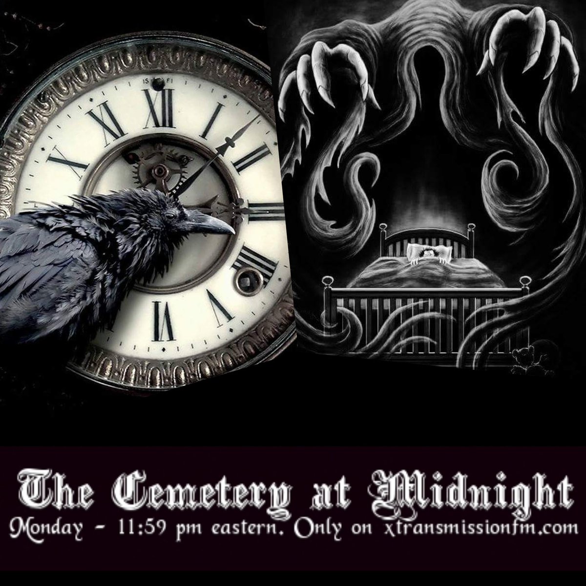 It's another good ole fashioned hodgepodge night in the Cemetery tonight. Join us at 11:59 pm eastern for some of the world's finest #gothic #rock #metal and whatever else we can find, only on xtransmissionfm.com.