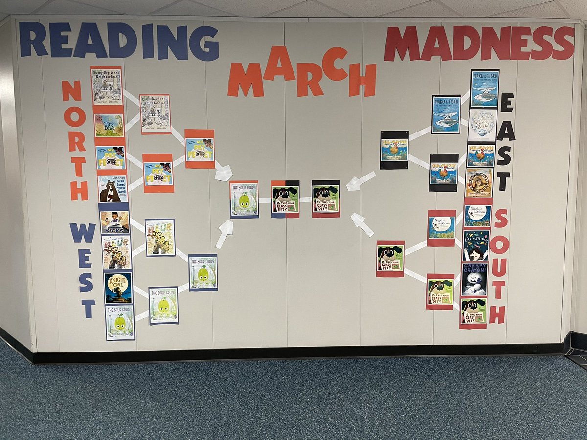 mbmaddan's tweet image. The 2023 @SampsonElem Reading March Madness Championship round! Just in time for @NCAA women’s finals yesterday and men’s tonight - 🥁 🥁 IS THIS YOUR CLASS PET? by @troycummings ! 🏆 The kids cheered when I announced it today! 🐶 🐢 📚 @CyFairLibraries #sampsonstrong