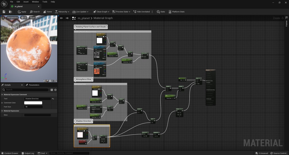 Life on board this ship might be a nightmare, but the view is great. I'm about ready for a final lighting pass and this scene will finally be done! The planet texture has an atmosphere and even rotates. Pretty proud of the blueprint supporting that detail.
#gameart #unrealengine