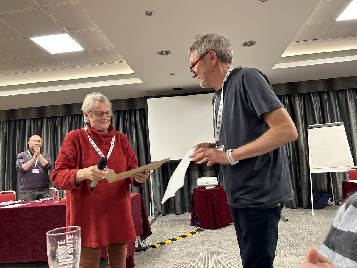 Mike Ollerton is recognised with a lifetime membership of ATM at the AGM