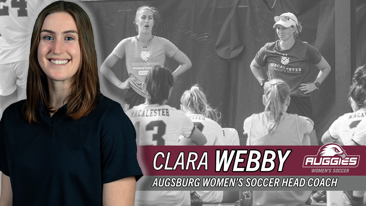 Clara Webby named as Augsburg's new women's soccer head coach! We welcome Clara to the Auggie Athletics family! 

Story: bit.ly/3lVt5Rq
#d3soc #AuggiePride