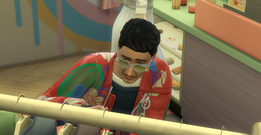 GoGoRises's tweet photo. Trying to work out if Mortimer Goth is trying to be incognito... or if he thinks he's trendy... or if this is his secret life arc. Either way, I'm here for it!
#TheSims #Sims4 #MortimerGoth #TheGoths #SecretLife #Thriftea #SimsTownies #ShowUsYourSims https://t.co/uzpffiEeuZ