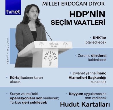 Artık,çürük partilerin sesini kıstılar,iyi partide dibi gördü,işin büyük aktörü hdpkk işi organize ediyor,ne diyorlar 100yıllık Cumhuriyeti değiştireceğiz,işte hedefleride budur adamların,bizim değerlerimiz,ya dinimize,yada Cumhuriyetimize laf söylemek

MİLLET 
ETDOĞAN 
DİYOR