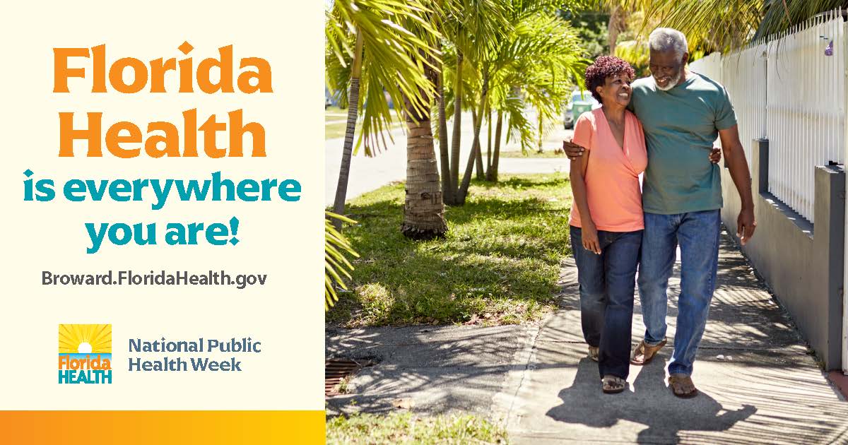 DOH-Broward is celebrating National Public Health Week. This celebration, observed April 3-9, is a time to champion the health of all Americans.

This week, we recognize that everyone should lead healthier lives, regardless of where they live, work, or come from.