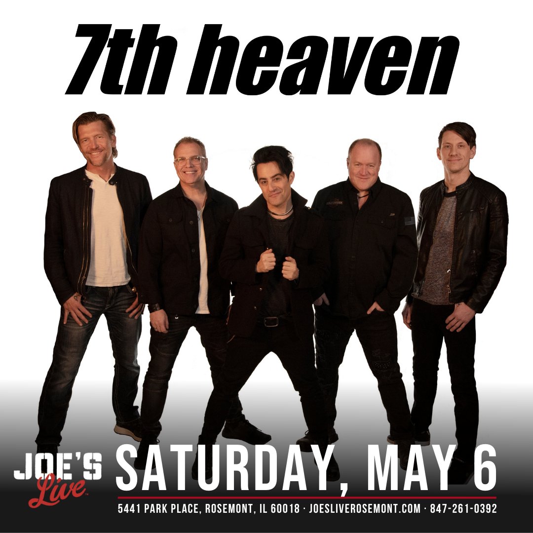 Joe's Live Rosemont (@joesrosemont) on Twitter photo ON SALE NOW | Get your tickets for <a href="/7thheavenband/">7thheavenband</a> on Saturday, May 6 now at joesliverosemont.com
🎟 bit.ly/3KmxztL ON SALE NOW | Get your tickets for <a href="/7thheavenband/">7thheavenband</a> on Saturday, May 6 now at joesliverosemont.com
🎟 bit.ly/3KmxztL