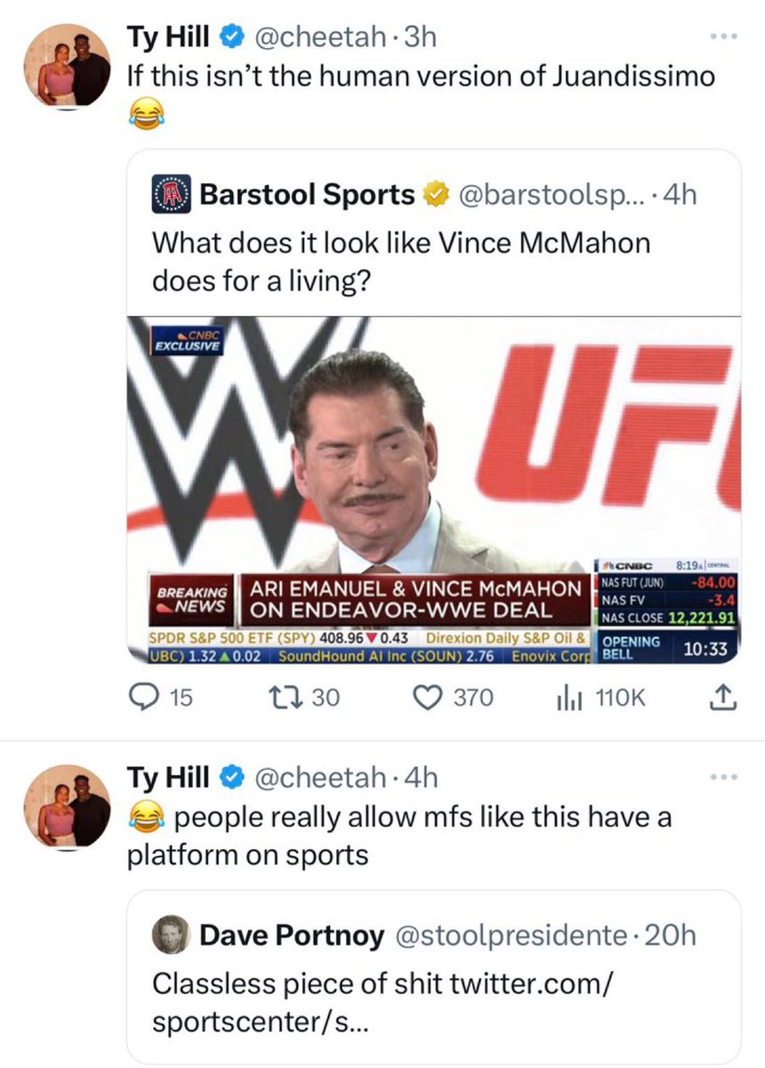 stoolpresidente's tweet photo. Yo @cheetah you just supported my platform.  Can't make it up.  Thanks for support bud https://t.co/W6FvKtxhGx