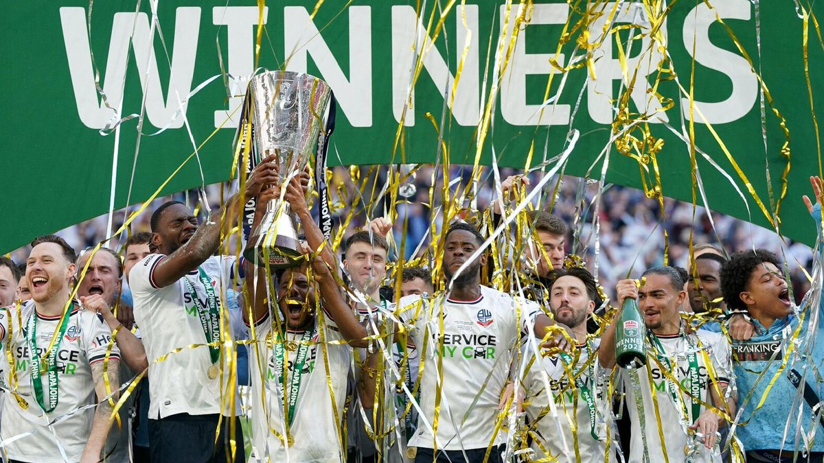 Art_of_Football's tweet photo. After yesterday’s win for Bolton Wanderers in the EFL Trophy final, it seemed the perfect time to tell the story about a friend of a couple people here at AOF, and the unconventional way that he became a fully fledged Wanderers fan. https://t.co/AgQzDWxZKT
