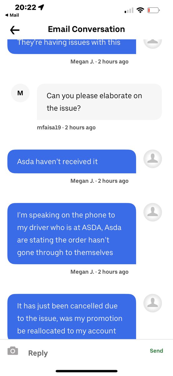 Meganj562's tweet photo. Just a few of the screenshots from my chat with @UberEats I mean what a joke- waited 2 hours with issue, then cancelled completely to half my order missing second time! promo code for cancellation compensation which expired within 2 hours!? #ubereats #joke #complaint #retweet https://t.co/lmeKjEB2NM