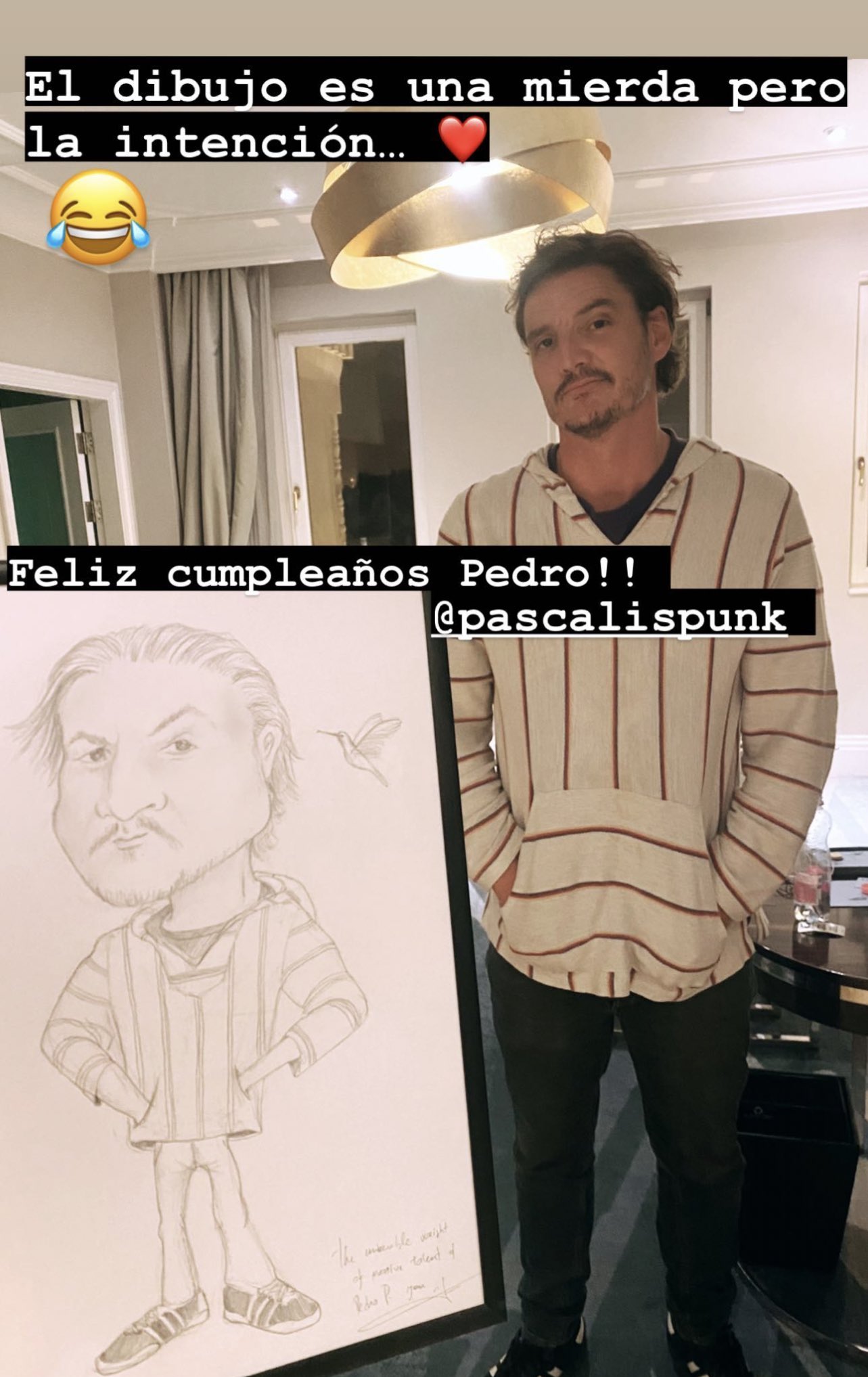 Paco león wishing pedro pascal a happy birthday 