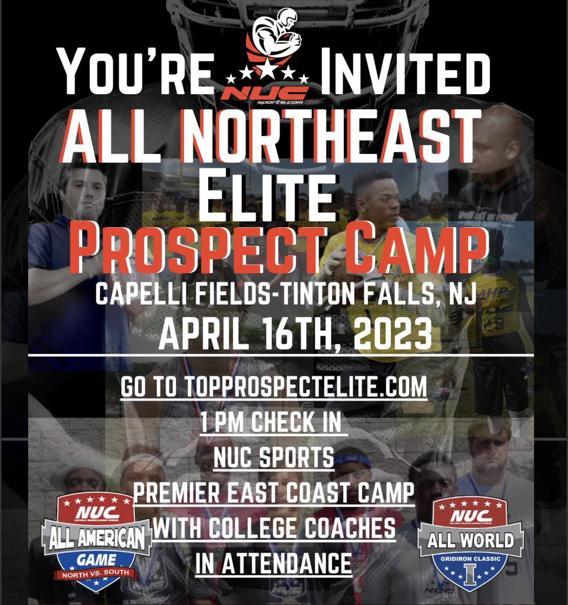 coachschuman's tweet photo. @GavinOLeary16 you are invited to NUC Sports All Northeast camp April 16th in Tinton Falls, NJ this is your opportunity to compete to get ranked and get stars go to https://t.co/k5XpoxhAeg https://t.co/rUFJyWkD09