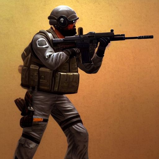 mikhachaplin's tweet photo. Создал иконку с помощью нейросети SD. Для своей игры по мотивам CS:GO https://t.co/hKFzc8csWg