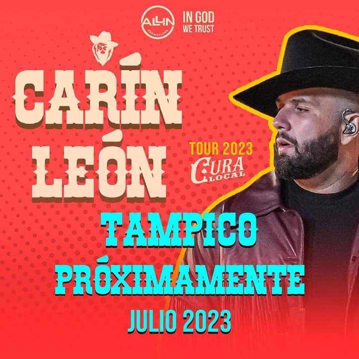 blogdeljaibo's tweet photo. 🚫CONFIRMADO TAMPICO‼️
1 DE JULIO 😱🔥
💥 El Rugido De CARIN LEON 🦁 Hará Vibrar A Tampico,Tamaulipas. Ayayaay 🤠
El Tour Que No Deja De Sorprender Al Público #CuraLocal Repleto De Èxitos Qué Tú Ya Conoces.
‼️‼️ Proximamente‼️‼️
📆 Julio.-2023 https://t.co/cd1n6zjGqQ