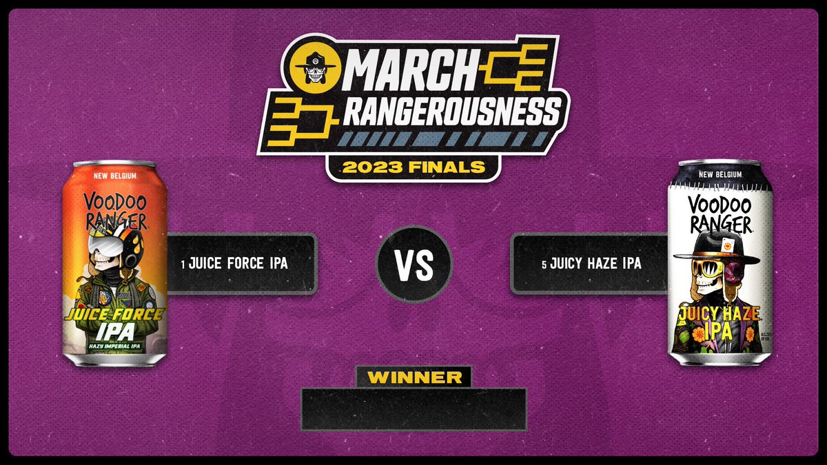 voodooranger's tweet photo. What a weekend it was as Rangerousness rocked the Voodoo world. Juicy Haze dominated 1985 IPA and Juice Force recycled Imperial IPA with no problem. Get ready for a Juicy final tonight. https://t.co/Lk3m861iGh
