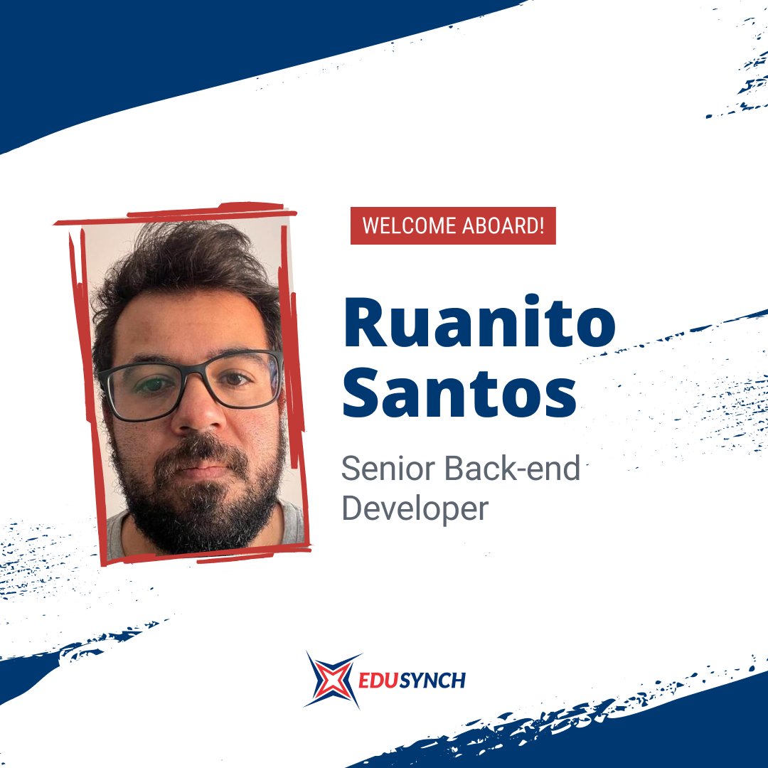 edusynch's tweet photo. We're thrilled to welcome Ruanito to Team EduSynch!
#NewHire, #Welcome, #EdTech #proctoring #eproctoring #remoteproctoring #onlineeducation #onlinelearning #edusynch #elearning #education #testing #assessment #customtesting #edtechstartup #edutech #startups #growth https://t.co/N6juQ9WA0z
