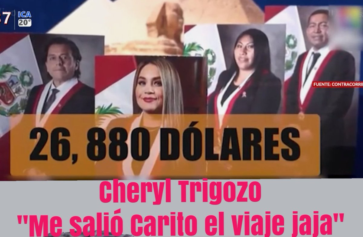 DiaRiccio's tweet photo. @cheryl_trigozo  "Me SALIO CARÍSIMO EL VIAJE" o mejor dicho NOS SALIÓ A TODOS LOS PERUANOS Y MAS DE $1,300 Sin boleta sin sustentación?
QUE BENEFICIO TRAEN ESTOS VIAJES PARA EL PERÚ MIENTRAS ARDEMOS EN VIOLENCIA Y POBREZA!?
#QueTalRoncha https://t.co/zMwYNT9ju0