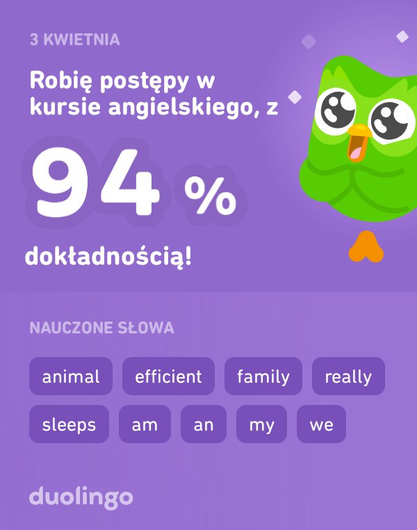 AnnaAnulka11's tweet photo. Duolingo to darmowy, ciekawy i skuteczny sposób na naukę języków. Ja uczę się angielskiego! https://t.co/W2M8e2f2sJ