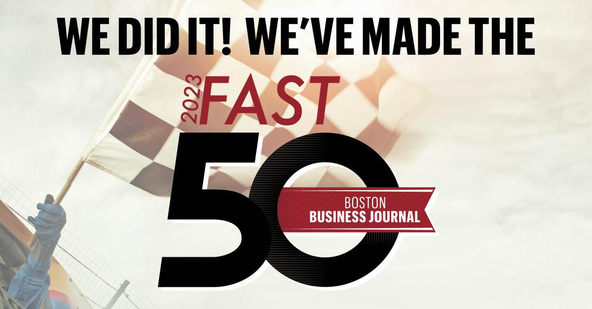 reacHIRE's tweet photo. We've been named to the @BosBizJournal #BBJFAST50 list for the 2nd year in a row, as one of the 50 fastest-growing private companies in MA! So grateful to work with forward-thinking companies to help build and retain their #diverse workforces. https://t.co/CXeY2f379K https://t.co/N4lr5ntbtC