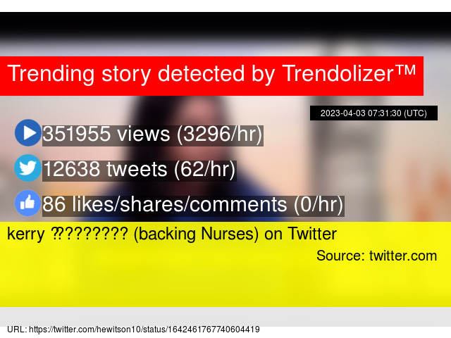 kerry ✊???????? (backing Nurses) on Twitter indyref.trendolizer.com/2023/04/kerry-…