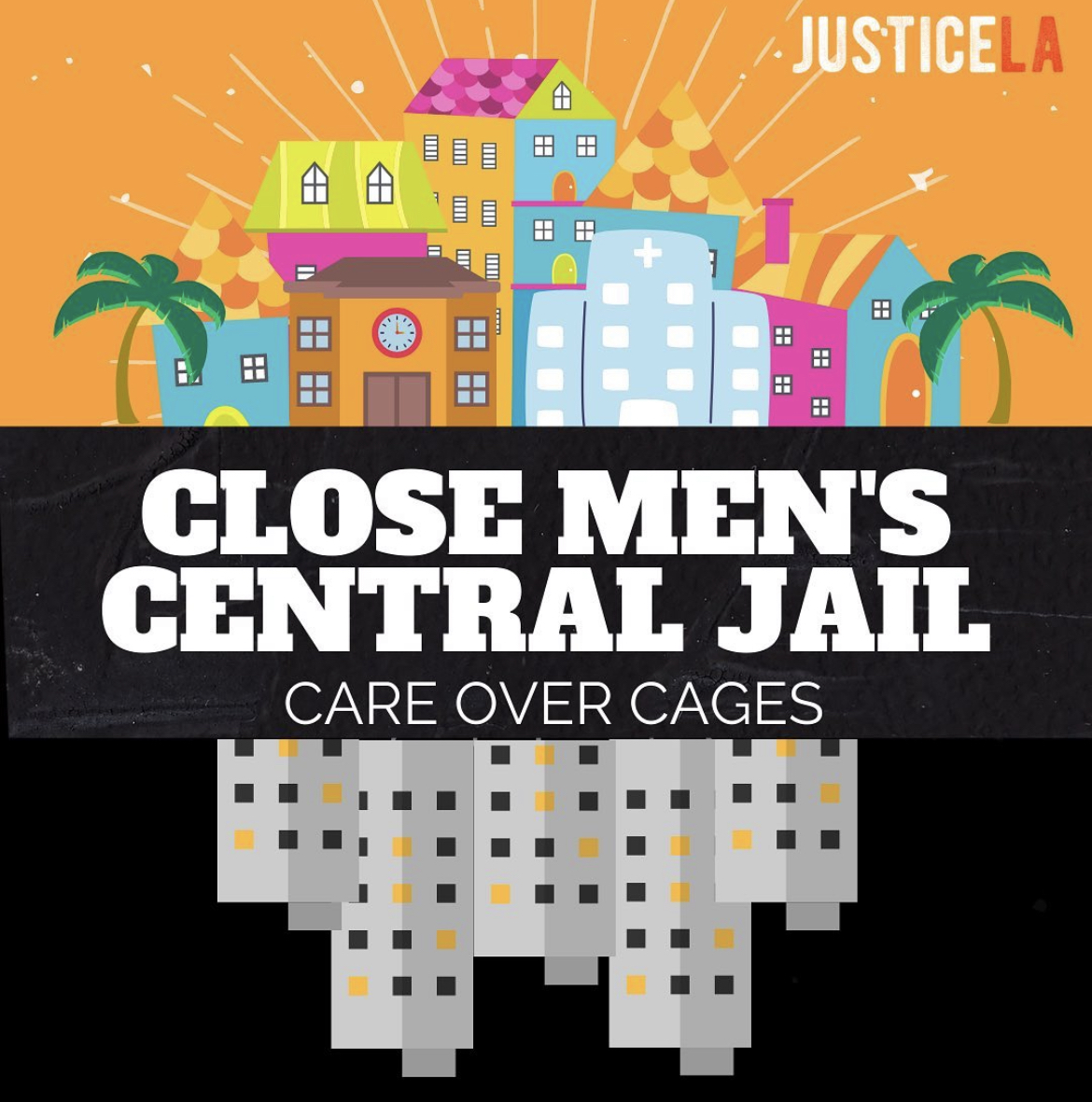 🧵: Our demands for <a href="/LACountyBOS/">Los Angeles County Board of Supervisors</a> are clear: 👇🏾

1️⃣ Close Men’s Central Jail (MCJ) by reducing the jail population to less than 8,000 people, and use the funds for real community-based preventative care!

#CareFirst #YouthJusticeReimagined #CloseMCJ #ReimagineLA