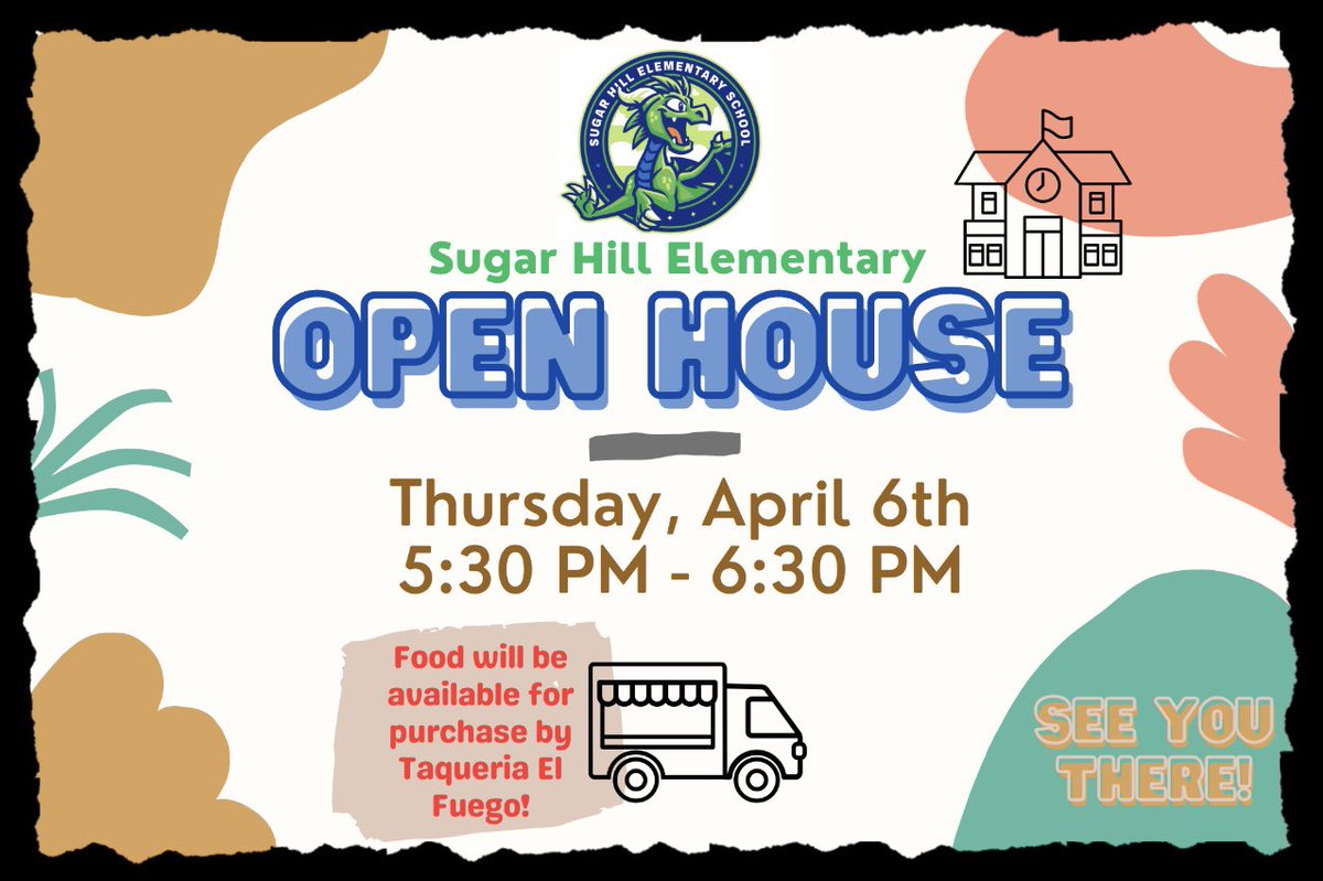 Please join us this Thursday night for our Open House experience! We cannot wait to see you there! #sugarhilldragons💙✨🐉💚