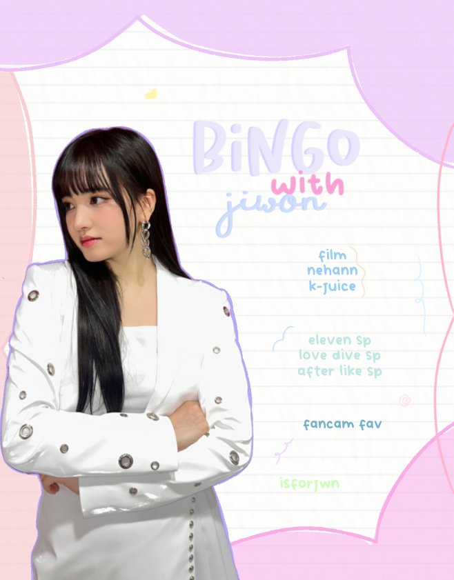 thvsmour's tweet photo. — bingo with jiwon ♡ https://t.co/AYfNcBxE1O