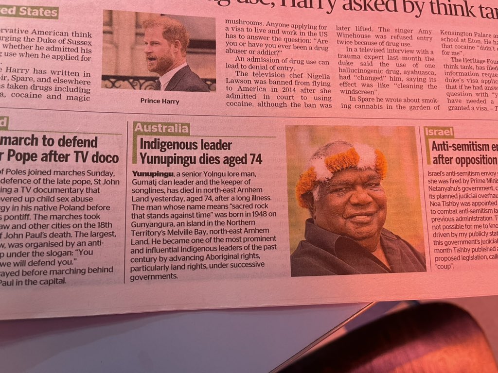 Bala_JJ's tweet photo. Currently in New Plymouth. Look how thempla acknowledge the passing of one of our elders. Page 5 of the local news paper. Hagadz https://t.co/o9veRXgRGE
