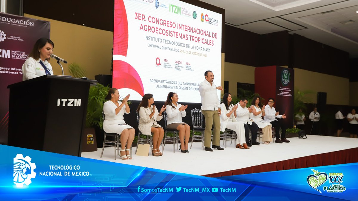 TecNM_MX's tweet photo. En el marco de la Agenda Estratégica del TecNM para la Autosuficiencia Alimentaria y el Rescate del Campo Mexicano, que impulsa el Director General del #TecNM, Ramón Jiménez López; el @TecZonaMaya llevó a cabo el III Congreso Internacional de Agroecosistemas Tropicales. https://t.co/rKC77VJiMA