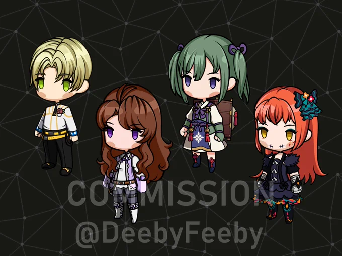recent chibi comms, thank you for your support! 