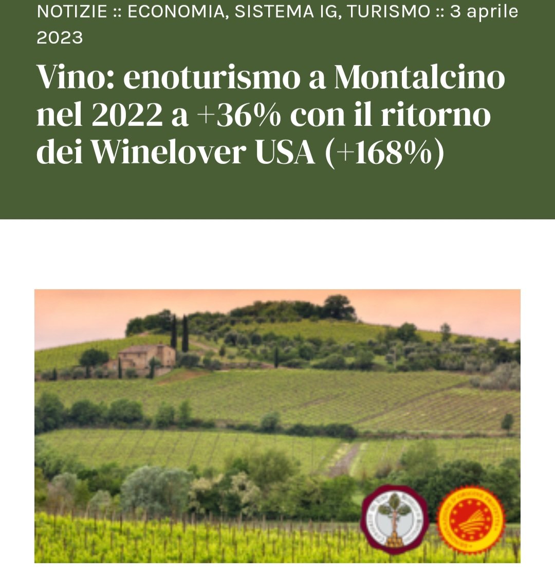 #Enoturismo a Montalcino nel 2022 a +36% con il ritorno dei Winelover USA (+168%). Presenze superiori anche al pre-Covid (+16%). 
Bindocci, Pres. @ConsBrunello
'enoturismo asset straordinario per imprese del vino e del turismo' @fqualivita @VinitalyTasting #Montalcino #Toscana 🍇