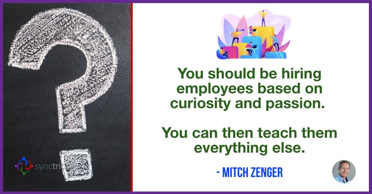 Syncstructions's tweet photo. Why do we think we can teach passion and curiosity?
We need to have more transparent People Analytics to help identify team members who already have this!
@mitchzenger @synctrics https://t.co/oDqL11oFQJ
 #Leadership #Metaverse #Synctrics #Teamwork #Goals #Culture #Belonging #HR https://t.co/oqmi3zbTdA