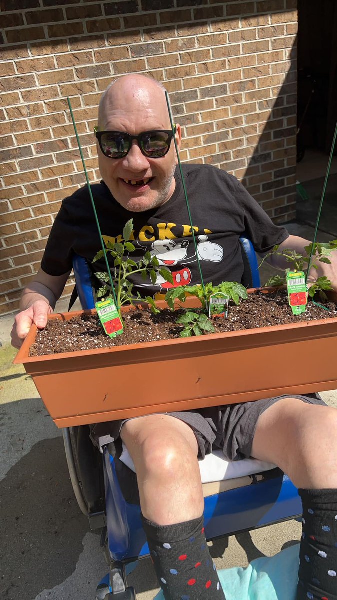 EVC_OakRidge's tweet photo. To get ready for Spring, Freddie went to Home Depot to buy some tomato plants! #communityparticipation #emoryvalleycenter https://t.co/1AK02GwAjJ