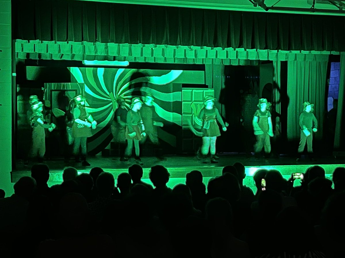 HunterPrincipal's tweet photo. Lights! Camera! Action!  We had 4 shows of Willy Wonka Jr!  Everyone left each show craving candy! 🍭🍫🍬🎟️ @CentralWCPSS @WCPSS @wcpssmagnets https://t.co/jPmOjVS3U0