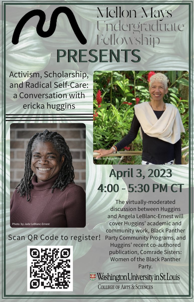 oralhistory's tweet photo. Today at 4pm CST! Mellon Mays Undergraduate Fellows' 2023 virtual symposium. 
Huggins and OHA NEH Fellow Angela LeBlanc-Ernest will cover Huggins’ academic and community work, Black Panther Party Community Programs, &amp; Huggins’ Comrade Sisters: Women of the Black Panther Party. https://t.co/sZqY8KRuu3