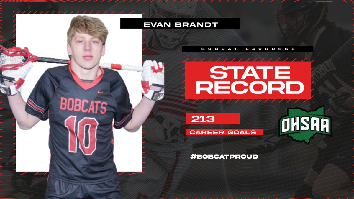 🚨🚨Now that stats are confirmed, we can congratulate senior lacrosse player, Evan Brandt on breaking the OHSAA record for career goals! The record was previously 212 set in 2017. Evan still has the rest of this season to compete so the sky is the limit!🚨🚨

<a href="/BGHSLacrosse/">BG Bobcat Lacrosse</a>