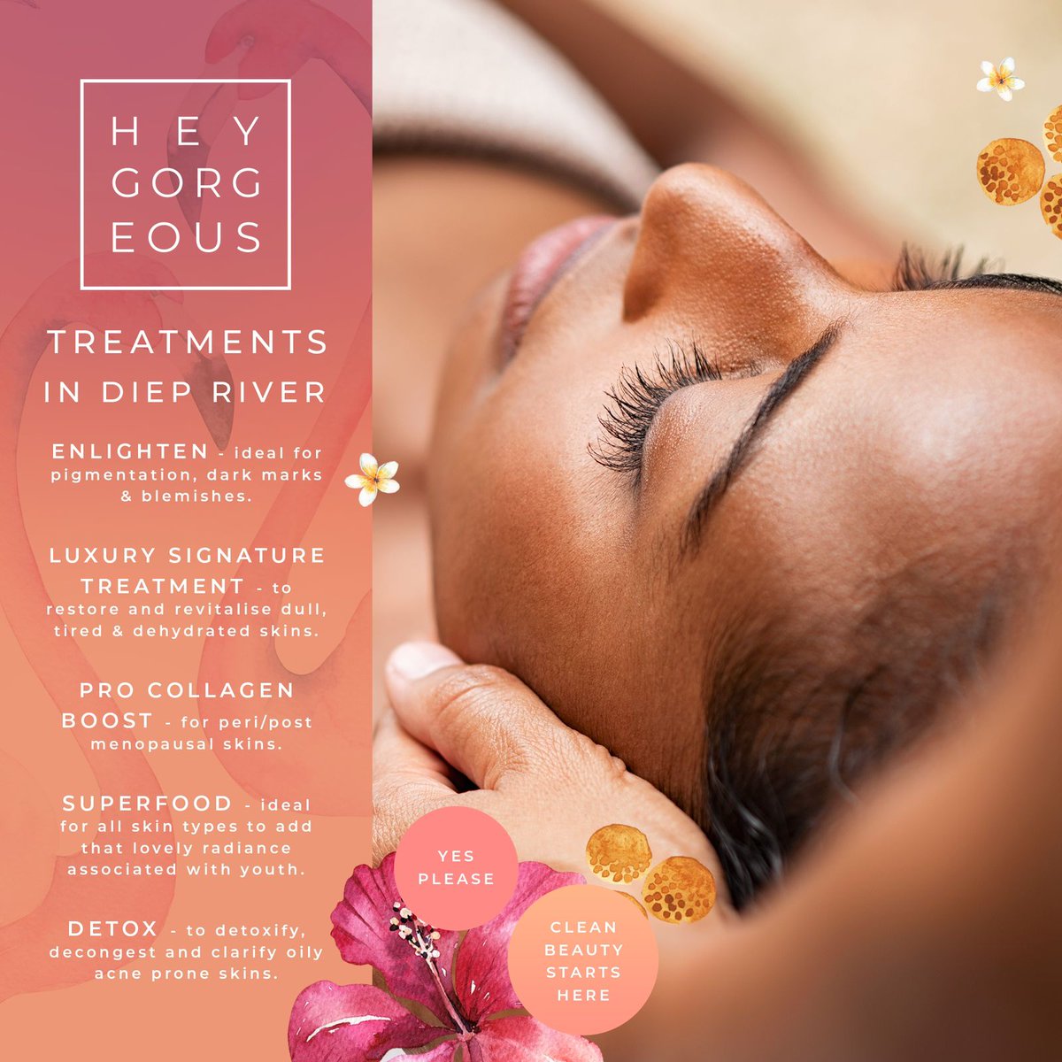 Need a little me time to recharge and re-energise? We've opened a Gorgeous salon (offering sublime facials) and an HG store (offering all our lovely products) in Diep River, Cape Town. If you are local, you are warmly welcome 😊