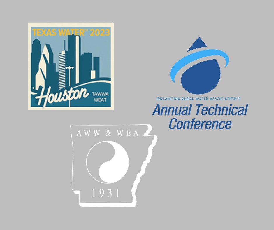 It's tradeshow season! This month we will be attending the Texas Water Show, Oklahoma Rural Water Association's Annual Conference, and Arkansas Water Works and Water Environment Association's Annual Conference. We'd love to see you there! Stay tuned for dates and more details.