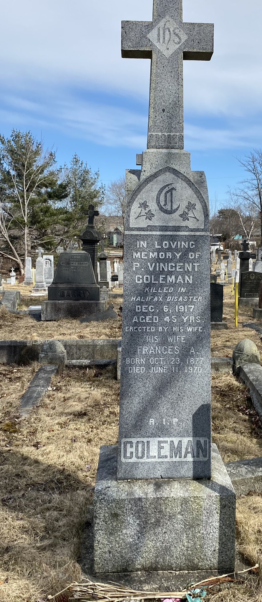 Alex Bowers on X: Telegraph dispatcher Vincent Coleman sacrificed his life  telling an incoming train to stop ahead of the #HalifaxExplosion. He was  caught in the blast. However, his message helped mobilise