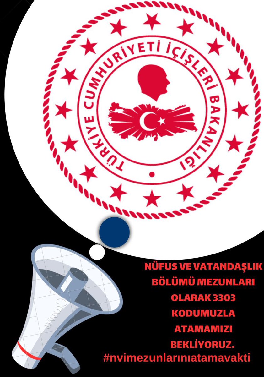 Nüfus müdürlüklerindeki personel eksikliği ivedilikle giderilmelidir.
Daha kaliteli hizmet için kadro eksiği Nüfus ve Vatandaşlık mezunlarından tamamlanmalıdır . @BuroMemurS  <a href="/RTErdogan/">Recep Tayyip Erdoğan</a> <a href="/sefikaygol/">Şefik AYGÖL</a> <a href="/suleymansoylu/">Süleyman Soylu</a>  <a href="/TurkBuroSenGM/">Türk Büro-Sen</a>  #nvimezunlarınıatamavakti
#NüfusPersoneli